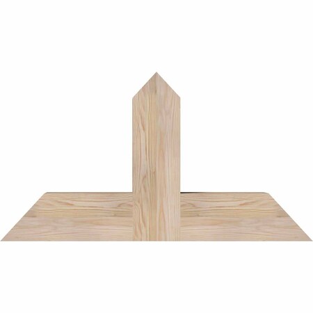 Ekena Millwork Portland Smooth Timber Gable Bracket, Douglas Fir, 36"W x 19"H x 5 1/2"D x 5 1/2"F, 13/12 Pitch GBW036X19X0606POR00SDF